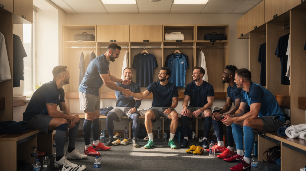players club dressing room Inside the Culture of a Winning – Paint Color:Joy collection_colours_Nicky_Diamanté_Dress BELT DRESS ARMY BAND Everybody out